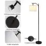 HUESLITE Industrial Standing Lamps for Living Room, Retro Farmhouse Arc Floor Lamp for Bedroom Reading (Black) HUESLITE Industrial Standing Lamps for Living Room, Retro Farmhouse Arc Floor Lamp for Bedroom Reading (Black)