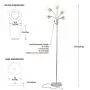 Brightech Medusa Modern LED Floor Lamp – Contemporary Multi Head Standing Reading Lamp for Living Room, Bedroom, Kids Room - Includes 5 LED Bulbs and 5 White & Colored Interchangeable Shades – Silver