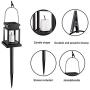 GIGALUMI 8 Pack Solar Hanging Lantern Outdoor, Candle Effect Light with Stake for Garden,Patio , Lawn, Deck , Umbrella, Tent, Tree,Yard,Driveway-Warm White