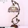 Tiffany Lamps White Stained Glass Crystal Style Table Desk Reading Light Style Shade W8H20 Inch WERFACTORY Lamps Parent Friend Lover Living Room Bedroom Bookcase Dresser Coffee Bar Gifts