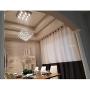Munsinn Crystal Raindrop Chandelier 9-Lights Flush Mount LED Ceiling Light Fixture Pendant Lamp for Dining Room Bathroom Bedroom Livingroom