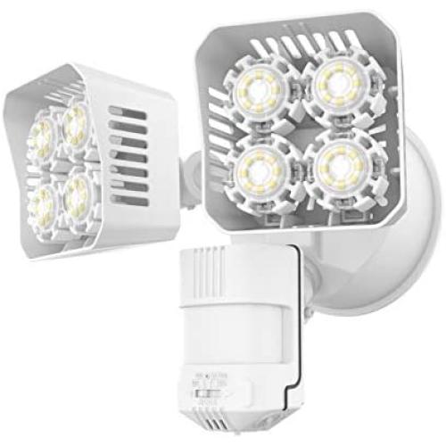 SANSI LED Security Motion Sensor Outdoor Lights, 36W (250W Incandescent Equivalent) 3600lm, 5000K Daylight, Dusk to Dawn Waterproof Flood Light, ETL Listed, White