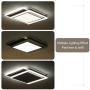 Modern LED Ceiling Light for Bedroom Dimmable Square Kitchen Flush Mount Ceiling Light Fixture 3-Color Changeable(3000K/4000K/6000K) Acrylic Shape with Remote for Bathroom,Living Room,50W,19.7in