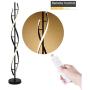 30W LED Floor Lamp Remote Control Dimmable Spiral Floor Lamp Indoor Lamp Floor Lamp for Living Rooms Family Rooms Bedrooms Offices Lighting (Black)