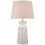 Helene Country Cottage Table Lamps Set of 2 Ceramic Rustic White Glaze Linen Shade for Living Room Family Bedroom Bedside - 360 Lighting