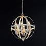 HUITICO Orb Chandelier Oil Rubbed Metal Finish Retro White, 6-Light Globe Chandeliers Dining Room Kitchen Foyer Lighting Fixtures Hanging Farmhouse