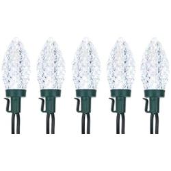 NOMA C9 LED Christmas Lights | 25 Cool White Bulbs | 16.8 Ft. String Light | UL Certified | Indoor & Outdoor
