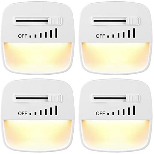 DEWENWILS Dimmable LED Night Light with Light Sensor, Plug in Nightlights for Bedroom, Hallway, Living Room,Warm White, 4 Pack, ETL Listed