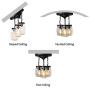 PUZHI HOME Semi Flush Mount Ceiling Light, 3 Lights Farmhouse Mason Jar Lights Industrial Vintage Close to Ceiling Light Rustic Chandelier Ceiling Lamp for Kitchen Farmhouse Dining Room