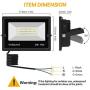 Torkase 30W LED Flood Light Outdoor, 5000-Kelvin Daylight White, Super Bright 3000LM, IP66 Waterproof Exterior Wall Wash Security Lights for Backyard, Garden, Garage, Playground, Court, 2-Pack