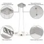 LED Semi-Flush Mount Ceiling Light Fixture,Modern Mini Chandelier Fixtures 1 Ring Hanging Pendant Lighting with Crystals 7.48'' x 7.48'' Dimmable Dining Room Lights Natural Light 4000K