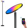 Floor Lamp Smart 35W Super Bright Led Torchiere Floor Lamps for Reading in Living Room Bedroom Office, Touch Control & APP Control, Timing, RGBCW, 2700K-6500K, Works with Alexa and Google Home Black