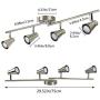 DLLT 4-Light Led Track Lighting Kit, Flush Mount Spotlight Ceiling, Directional Ceiling Light for Kitchen, Dining Room, Bedroom, Office, Brushed Nickel, GU10 Bulbs Included DLLT 4-Light Led Track Lighting Kit, Flush Mount Spotlight Ceiling, Directional Ceiling Light for Kitchen, Dining Room, Bedroom, Office, Brushed Nickel, GU10 Bulbs Included