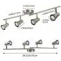 DLLT 4-Light Led Track Lighting Kit, Flush Mount Spotlight Ceiling, Directional Ceiling Light for Kitchen, Dining Room, Bedroom, Office, Brushed Nickel, GU10 Bulbs Included