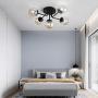 5-Light Semi Flush Mount Ceiling Light Fixture,Modern Glass Pendant Lighting,Black Chandelier for Kitchen Hallway Entryway Island Bedroom Living Room 5-Light Semi Flush Mount Ceiling Light Fixture,Modern Glass Pendant Lighting,Black Chandelier for Kitchen Hallway Entryway Island Bedroom Living Room