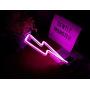 Pink LED Lightning Bolt neon Signs for Wall Decoration Battery and USB Operated Aesthetic Room Decor neon Sign neon Lights for Kids Room, Bar, Living Room, Christmas, Party, Wedding, Halloween