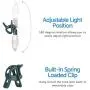 NOMA C9 LED Quick Clip Christmas Lights | Built-in Clip-On String Lights | 100 Warm White Bulbs | 66.8 Foot Strand 