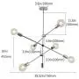 Sputnik Chandelier 6 Lights Modern Pendant Lighting Chrome Finish Contemporary Chandeliers Light Fixture Semi Flush Mount Ceiling Light Mid Century Modern Pendant Lighting for Kitchen Dining Room