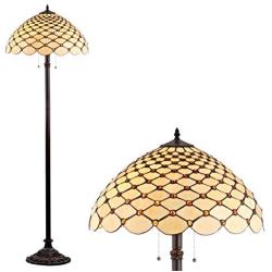 JONATHAN Y JYL8009A Lee Style 62'' LED Floor Lamp, Tiffany, Traditional for Bedroom, Living Room, Bronze