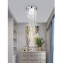 Chrome Crystal Chandeliers LED Light, Yosoan K9 E14 Crystal Ceiling Light with Clear and Angular Hanging Fixture for Living Rooms, Dining Rooms, Bedrooms, Kids Room, Bar, Kitchen Hallways