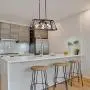 Doowin Linear Chandelier, 3-Light Farmhouse Dining Room Lighting Fixtures, Dining Chandelier, Oil Rubbed Bronze Finish Rectangle Chandelier