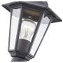 WISBEAM Outdoor Post Light, Pole Lantern, E26 Base 100W Max, Aluminum Housing Plus Glass, Wet Location Rated, ETL Qualified, Bulbs not Included (Black Finish)