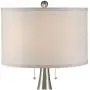 Trixie Modern Table Lamp Mercury Glass Drum Shade for Living Room Family Bedroom Bedside Nightstand Office - Possini Euro Design