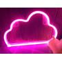 Neon Sign Cloud Decorative LED Night Light Art Wall Decor for Teens Room Birthday Party Decor Powered by Battery/USB (Pink)