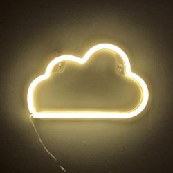 Orgrimmar LED Neon Sign Light Wall Light Decorative Light Battery and USB Powered Night Light for Home Wedding Christmas Decoration (Cloud Warm White)