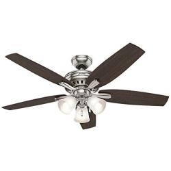 Hunter Newsome Indoor Ceiling Fan with LED Light and Pull Chain Control