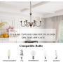 LNC A02995 25.6'' Farmhouse Chandelier 6-Light Fixture for Dining & Living Room, Foyer, Entryway and Bedroom, (Oil Rubbed Brown)