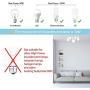 E27 to 3 E27 Light Socket Splitter, Multi Bulb Lamp Adapter, Fixed Head Lamp Holder Converter for Plant Grow Light,Dining Room, Garage, Kitchen, 3 in 1 Light Splitter (1 PC)