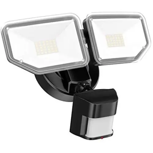Freelicht 40W LED Security Lights with Motion Sensor Outdoor, 4000Lm Exterior Flood Light with 2 Adjustable Heads, 5000K Daylight, IP65 Waterproof for Garage,Yard,Entryways - Black Freelicht 40W LED Security Lights with Motion Sensor Outdoor, 4000Lm Exterior Flood Light with 2 Adjustable Heads, 5000K Daylight, IP65 Waterproof for Garage,Yard,Entryways - Black