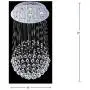 Saint Mossi Chandelier Modern K9 Crystal Raindrop Chandelier Lighting Flush mount LED Ceiling Light Fixture Pendant Lamp for Dining Room Bathroom Bedroom Livingroom 6 GU10 LED Bulbs Required H32 X D18