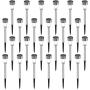 Sunco Lighting 24 Pack Solar Path Lights, Dusk-to-Dawn, 6000K, Above Ground Stake, Easy No-Wire Install, Solar Powered LED Landscape Lighting, Weatherproof, Illuminate Gardens, Pathways and Flower Bed