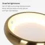 Gold Flush Mount Ceiling Light Fixture, 54W Deco Modern Ceiling Light with Remote Control, 15 Inch Dimmable Ceiling Light Fixture for Living Room Kitchen Bedroom Gold LED White Ceiling Lights