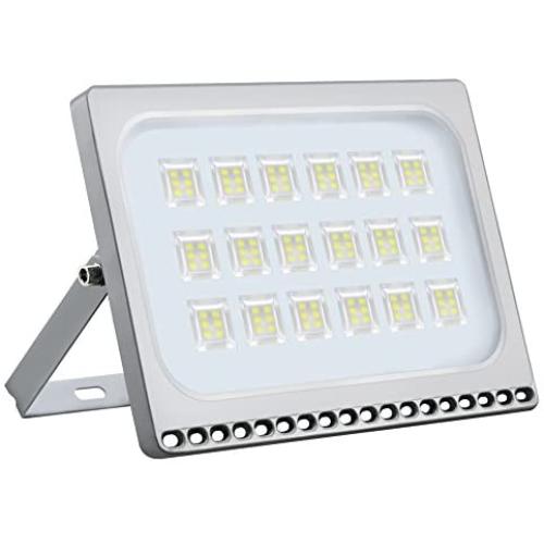 100W LED Flood Light, 11000LM 6000-6500K (Cold White) IP67 Waterproof Super Bright Outdoor Floodlight for Garden Yard, Party, Lawn, Playground, Basketball Court