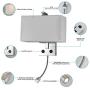 Bedroom Wall Sconce Lights - Modern Wall Lighting Fixtures with 2 Switches and Fabric Linen Shade, Bedside Wall Mount Reading Lamps for Living Room Hotel（LED 1W 3000K Included ）