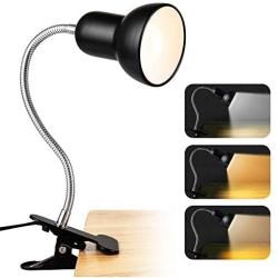 Desk lamp 360° Rotation Clip on Lamp 3 Lighting Modes Portable Book Reading Light with Light Bulb,Clamp on Desk Table Bunk Bed Cupboard Home Lighting