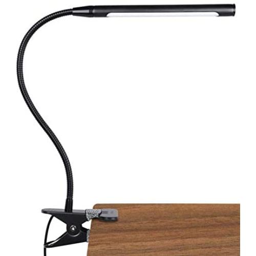 LEPOWER 4W Led Clip on Light/Reading Lights/Night Book Light/Clamp on Lights, 3 Color Temperature Settings Stepless Adjustable Brightness Clip Lamps for Desk, Bed Headboard, Computer and Piano
