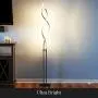 Brightech Embrace - Modern LED Spiral, 2 in 1 Lamp for Living Rooms - Contemporary Bright Lighting, Standing 40'' Tall End Table Lamp Adjustable to 66'' Floor Lamp - Dimmer Built in - Black