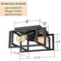 Industrial Flush Mount Light with Black Shade 2-Light Rustic Mount Ceiling Light Fixture for Bathroom Bedroom Hallway Foyer Entryway Living Room Study Farmhouse (Black) Industrial Flush Mount Light with Black Shade 2-Light Rustic Mount Ceiling Light Fixture for Bathroom Bedroom Hallway Foyer Entryway Living Room Study Farmhouse (Black)