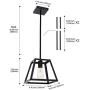 ELUZE One Light Vintage Farmhouse Pendant Lighting Metal Matte Black Finish Adjustable Hanging Height for Dining Room Kitchen Lighting Hallway Chandelier