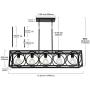 TODOLUZ 5-Lights Metal Kitchen Island Lighting, Farmhouse Linear Pendant Light Fixture in Black Finish for Dining Room Table Bar