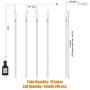 Meteor Shower Christmas Icicle Lights Outdoor, 11.8 Inches 10 Tubes 240 Led Snowfall Lights Connectable, Waterproof Hanging Falling Rain Lights for Tree Bushes Holiday Christmas Decorations, Blue