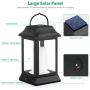 TomCare Solar Lights Metal Flickering Flame Solar Lantern Outdoor Hanging Lanterns Decorative Lighting Heavy Duty Solar Powered Waterproof Umbrella Lighting for Garden Patio Pathway Deck Yard, 2 Pack