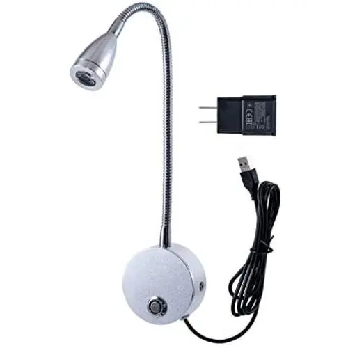Bedside Reading Lights, Head Adjustable Minimalist LED Bed Reading Lamp, Dimmable Touch Switch Bedside Lamp for Bedroom Living Room Office, Reading Lights for Bed headboard