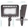 Lightdot Outdoor LED Flood Security Light with Knuckle Mount, (70W Eqv 300w) 5000K Adjustable Angle Required for Illuminating Flagpole/Tree/Yards/Advertising Boards