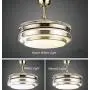 KALRI Modern Ceiling Fan with LED Light Kit and Remote Control Fan Chandelier Lamp LED Invisible Ceiling Light Dining Room (42-Inch-1)