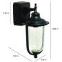 Addington Park 31849 Victoria Collection 1-Light Nautical Outdoor Wall Sconce with Seeded Glass and 2 Built-in GFCI Outlets, 1 Pack, Black Finish Addington Park 31849 Victoria Collection 1-Light Nautical Outdoor Wall Sconce with Seeded Glass and 2 Built-in GFCI Outlets, 1 Pack, Black Finish
